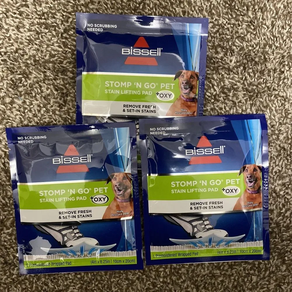 Bissell Stomp 'n Go Pet Stain Lifting Pads - Lot Of 3